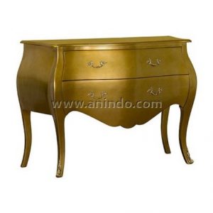 Baroque Dresser silver leaf antique commode hand carved in Mahogany